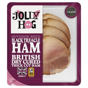 The Jolly Hog British Black Treacle Smoked Ham 100g