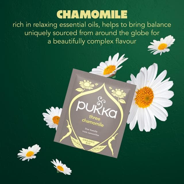 Pukka Organic Three Chamomile Tea Home Compostable Herbal Tea Bags x20 - gallery image 2