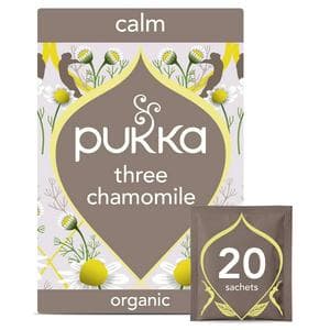 Pukka Organic Three Chamomile Tea Home Compostable Herbal Tea Bags x20