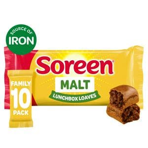 Soreen Malt Lunchbox Loaves Snack Bars Family Pack 10 x 30g