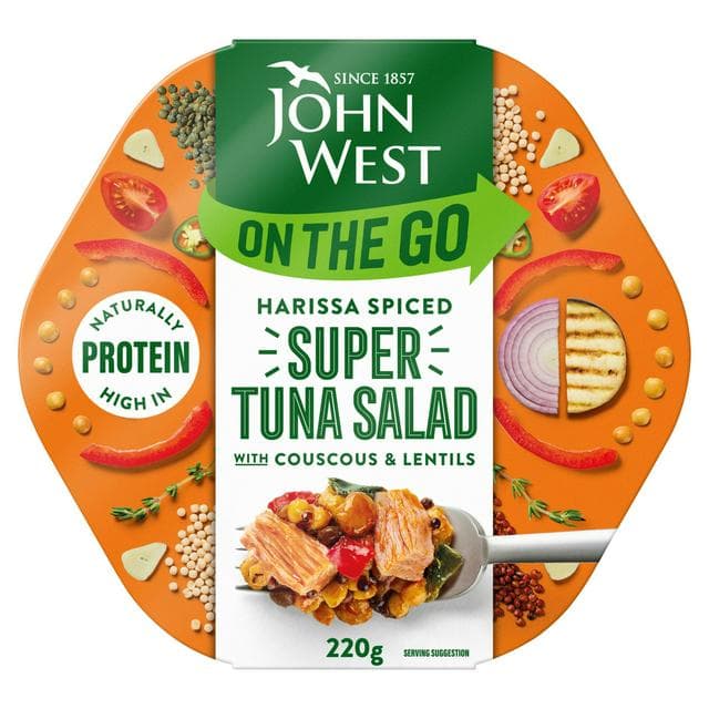 John West On the Go Harissa Spiced Super Tuna Salad 220g - gallery image 1