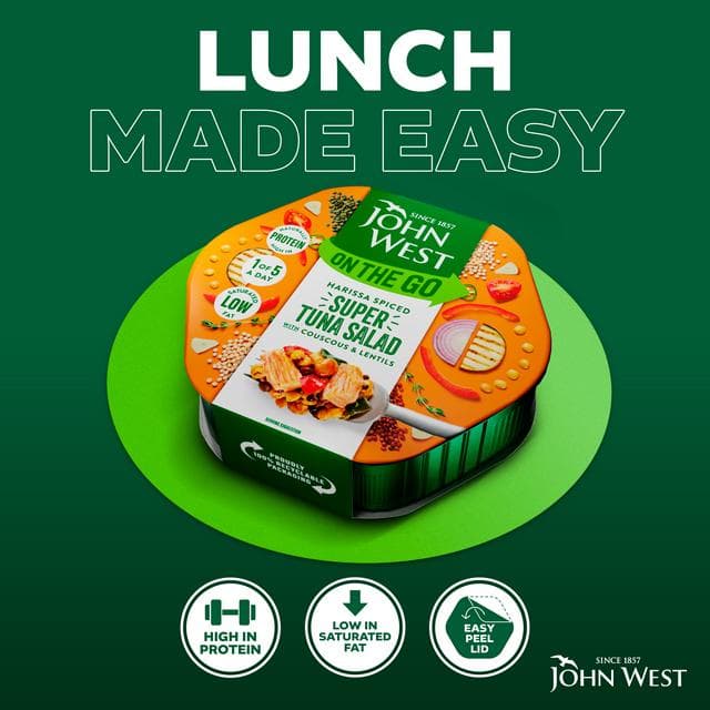 John West On the Go Harissa Spiced Super Tuna Salad 220g - gallery image 2