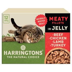 Harringtons Wet Cat Food Pouches Meat in Jelly 12 x 85g