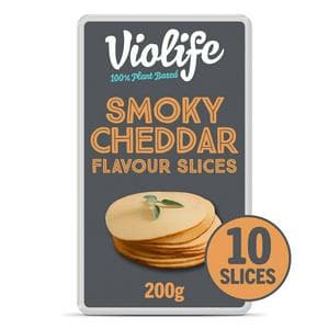 Violife Smoky Cheddar Flavour Slices Vegan Alternative to Cheese 200g