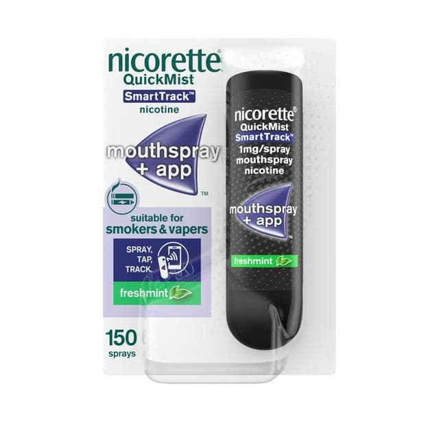 Nicorette QuickMist SmartTrack Mouthspray Nicotine Freshmint 1mgx150 - gallery image 1