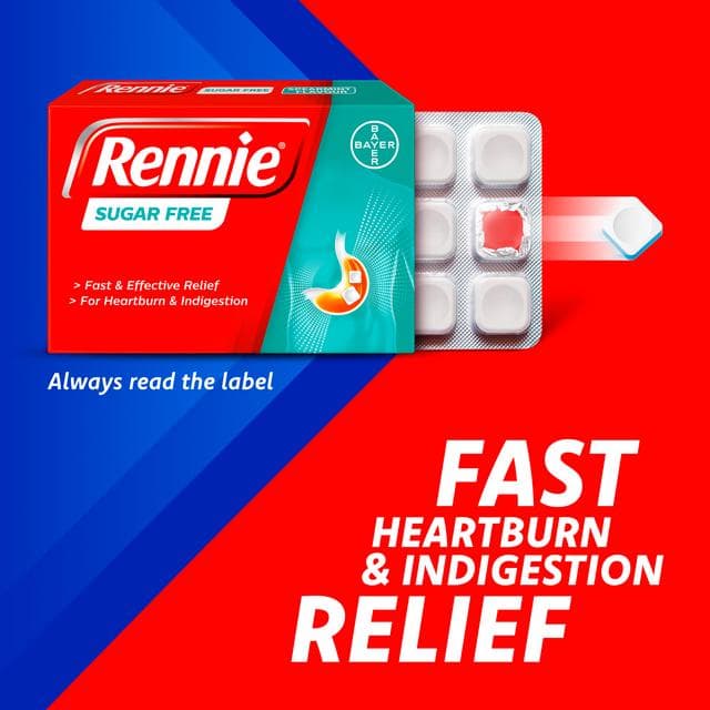 Rennie Sugar Free Spearmint Flavour Chewable Tablets x24 - gallery image 2