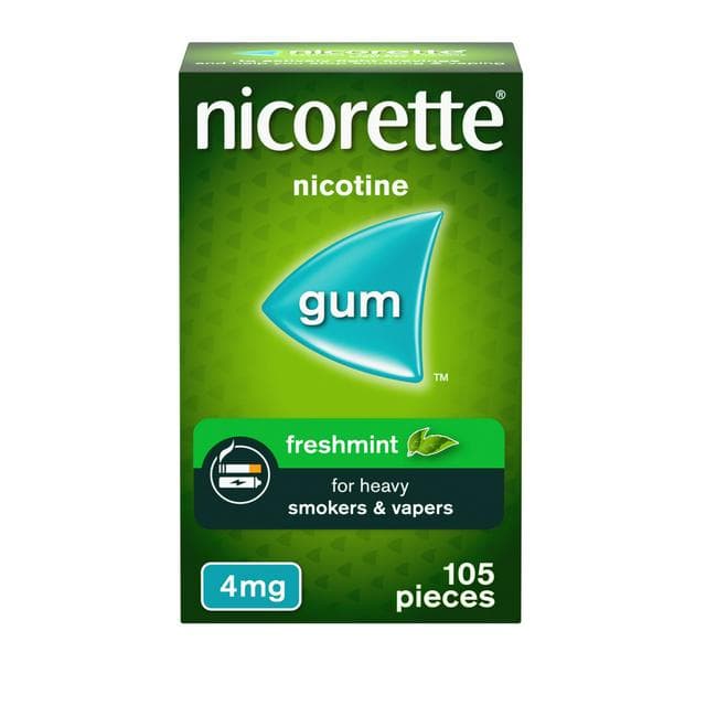 Nicorette Freshmint Gum Pieces Quit Smoking Aid x105 4mg - gallery image 1