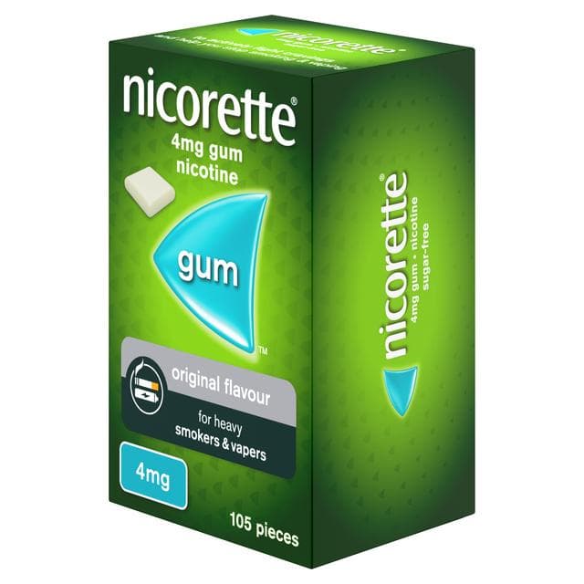 Nicorette Sugar Free Original Flavour Gum Nicotine Pieces x105 4mg - gallery image 2