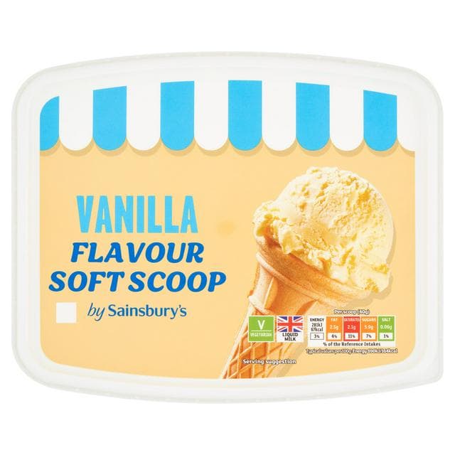 Sainsbury's Vanilla Flavour Soft Scoop 2L - gallery image 1