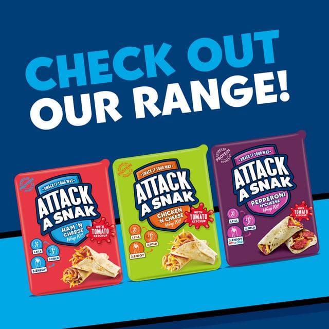 Attack a Snak Pepperoni & Cheese Wrap Kit with Tomato Ketchup 83g - gallery image 2