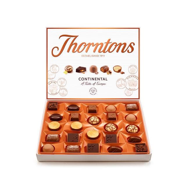 Thorntons Continental Milk, Dark, White Chocolate Gift Box 264g - gallery image 2