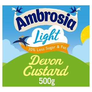 Ambrosia Light 500g Low Fat & Reduced Sugar Custard Dessert Carton