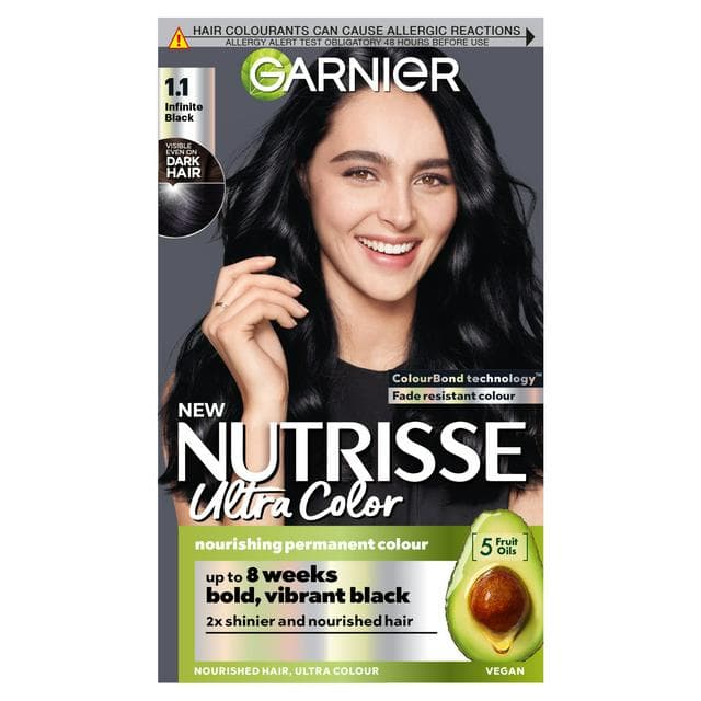 Garnier Nutrisse Ultra Color Infinite Black Permanent Hair Dye 1.10 - gallery image 1