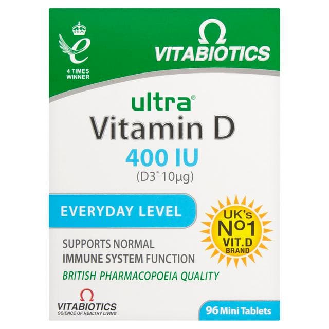 Vitabiotics Ultra Vitamin D 400 IU Everyday Level Tablets x96 - gallery image 1