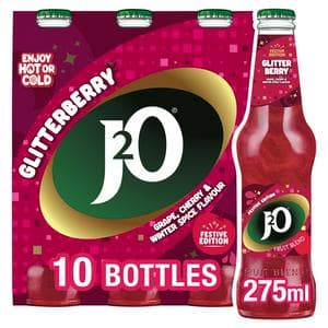 J2O Glitterberry Grape, Cherry & Spice Flavour Still 10 x 275ml
