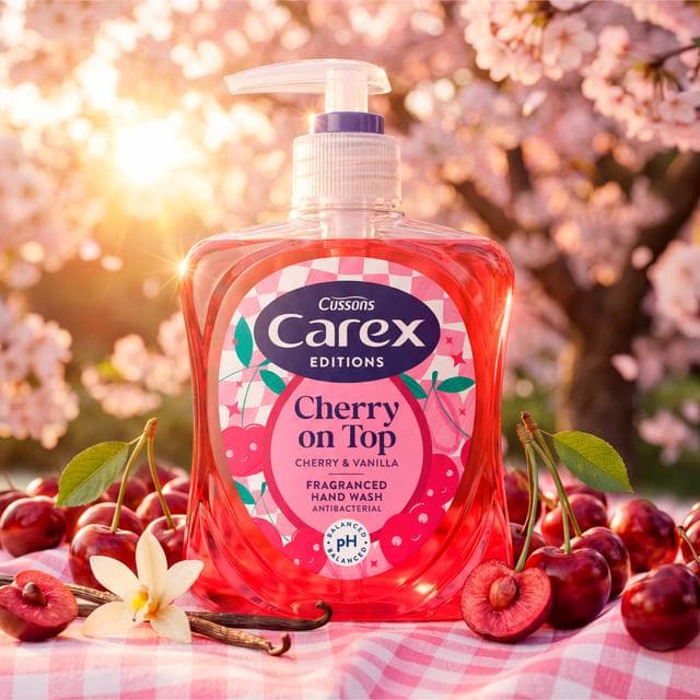 Carex Editions 250ml Cherry on Top Cherry & Vanilla Antibacterial Hand Wash - gallery image 2