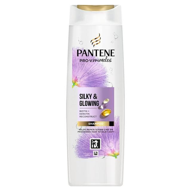 Pantene Pro-V Miracles Silky & Glowing Shampoo For Dry And Damaged Hair 400ml - gallery image 1