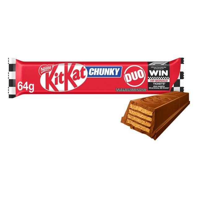 KitKat Chunky Duo Milk Chocolate Chocolate Bar 64g - gallery image 1