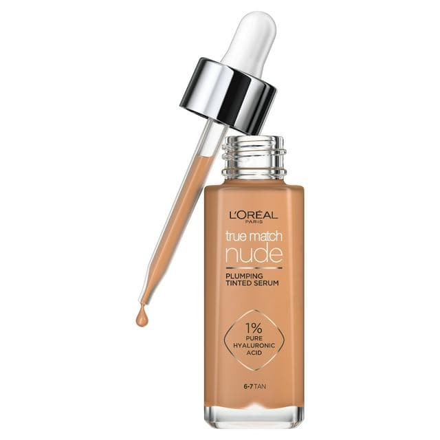 L'Oreal Paris True Match Nude Plumping Tinted Serum, 1% Hyaluronic Acid, Shade 6-7 - gallery image 1