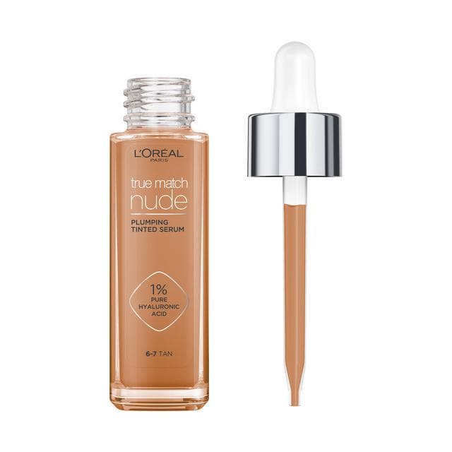 L'Oreal Paris True Match Nude Plumping Tinted Serum, 1% Hyaluronic Acid, Shade 6-7 - gallery image 2