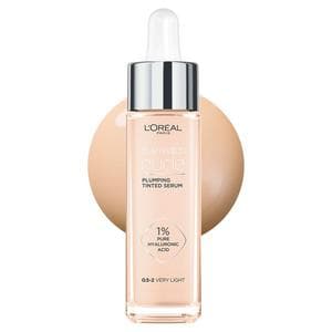 L'Oreal Paris True Match Nude Plumping Tinted Serum, 1% Hyaluronic Acid, Shade 0.5-2 Very Light
