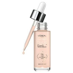 L'Oreal Paris True Match Nude Plumping Tinted Serum, 1% Hyaluronic Acid, Shade 0.5-2 Very Light