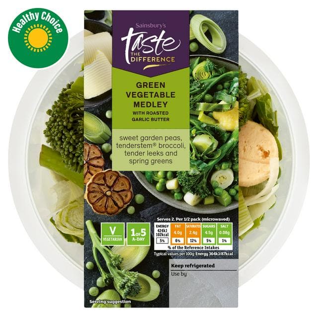 Sainsbury's 250g Green Vegetable Medley, Taste the Difference - gallery image 1