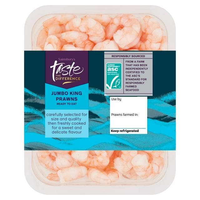 Sainsbury's Large King Prawns ASC, Taste the Difference 300g - gallery image 1