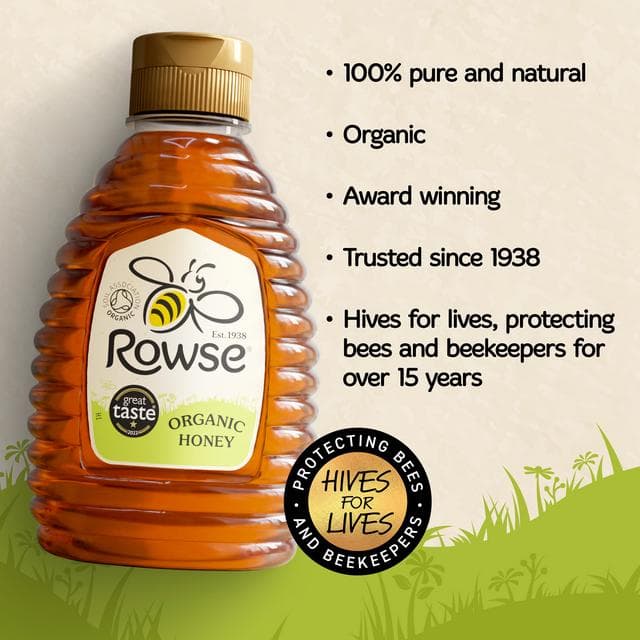 Rowse Organic Runny Honey Squeezy 680g - gallery image 2
