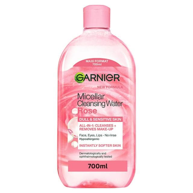 Garnier Micellar Rose Water Facial Cleanser Makeup Remover For Dull Skin 700ml - gallery image 1