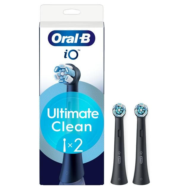 Oral-B iO Ultimate Clean Black Toothbrush Heads x2 - gallery image 1