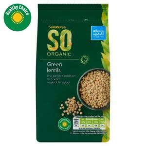 Sainsbury's Green Lentils, SO Organic 500g