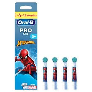 Oral-B Kids Spiderman Electric Toothbrush Replacement Heads x4