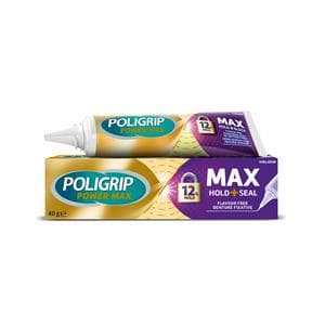 Poligrip Denture Adhesive Max Hold & Seal Denture Adhesive Cream 40g