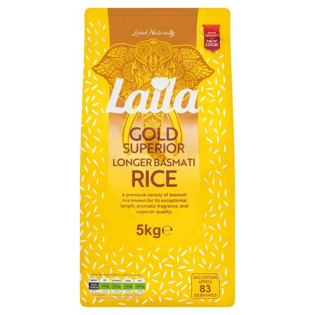 Laila Gold Basmati Rice 5kg - gallery image 1