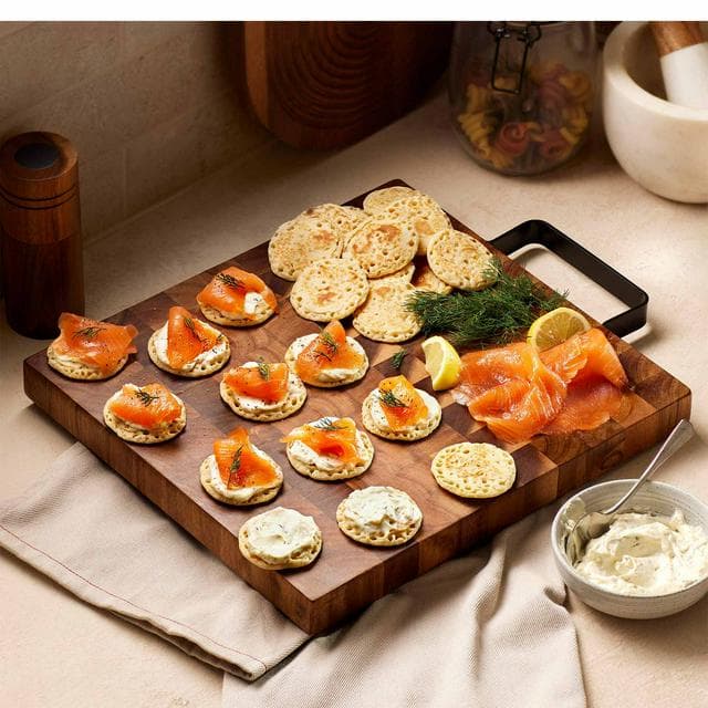 Sainsbury's 420g Assemble at Home Salmon Blinis, Taste the Difference - gallery image 1