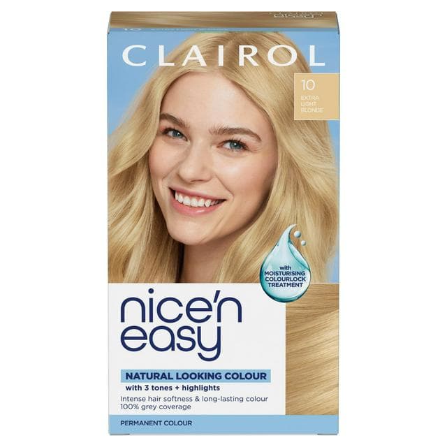 Clairol Nice'N Easy Extra Light Blonde 10 Permanent Crème Hair Dye - gallery image 1