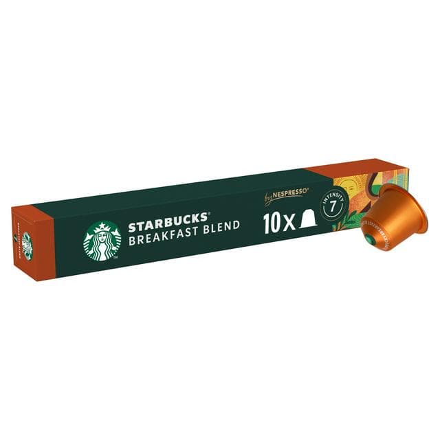 Starbucks Breakfast Blend by Nespresso Medium Roast Coffee Capsules 10x56g - gallery image 1