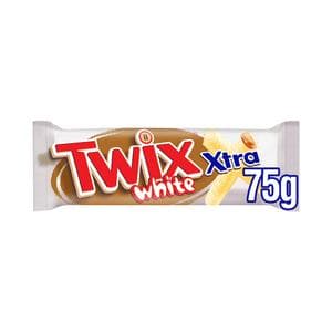 Twix Xtra White Chocolate Biscuit Twin Bars 75g