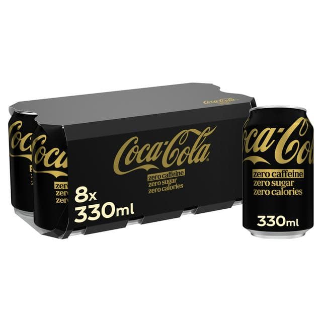Coca-Cola 8 x 330ml Zero Sugar Zero Caffeine - gallery image 1