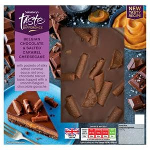 Sainsbury's Belgian Chocolate & Salted Caramel Cheesecake, Taste the Difference 500g