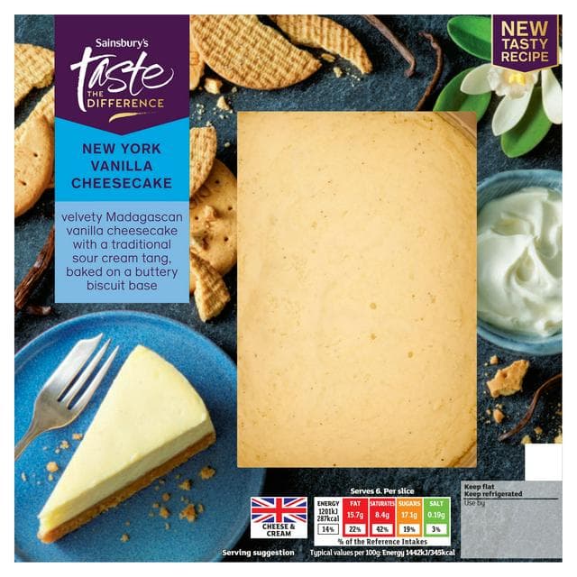 Sainsbury's New York Cheesecake, Taste the Difference 500g - gallery image 1