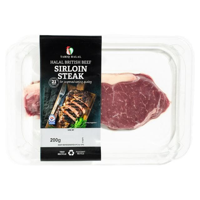 Tariq Halal British Beef Sirloin Steak 200g - gallery image 1