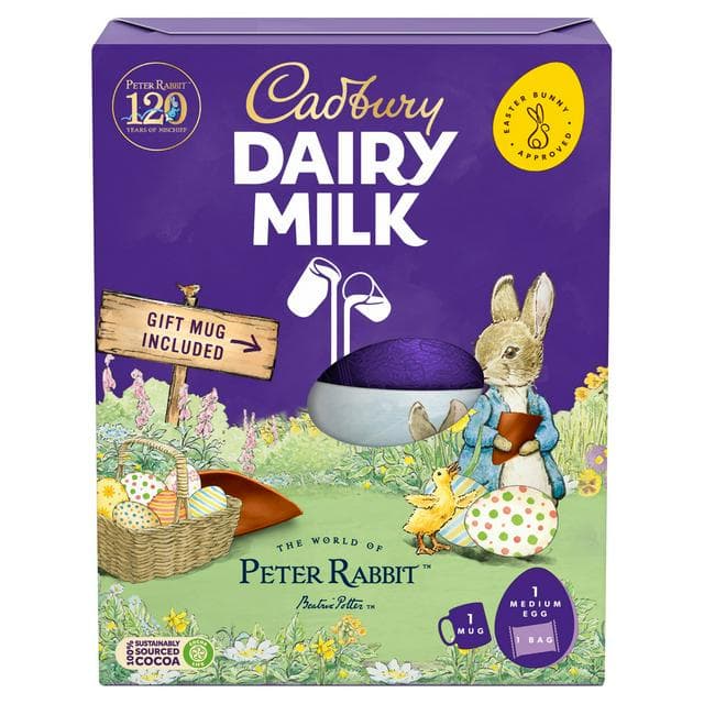 Cadbury Easter Egg Peter Rabbit Mug 174g - gallery image 1