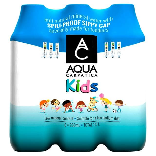 Aqua Carpatica Kids Natural Still Mineral Water 6 x 250ml - gallery image 1