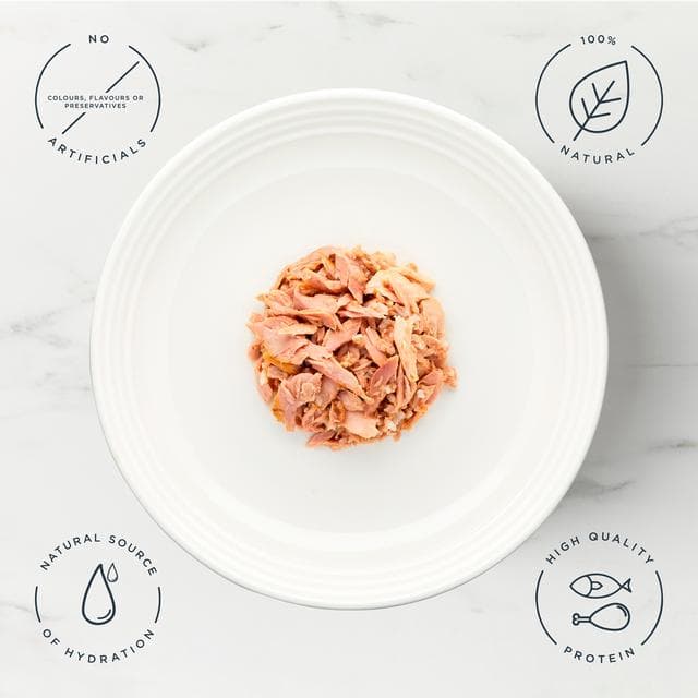 Encore Tuna Fillet with Salmon in Broth Tin Natural Wet Cat Food 70g - gallery image 2