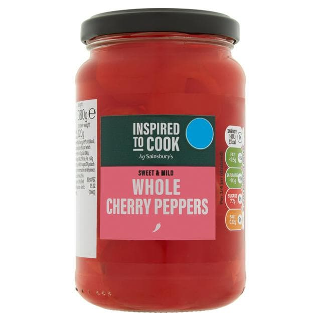 Sainsbury's Sweet & Mild Whole Cherry Peppers, Inspired to Cook 380g (120g*) - gallery image 1