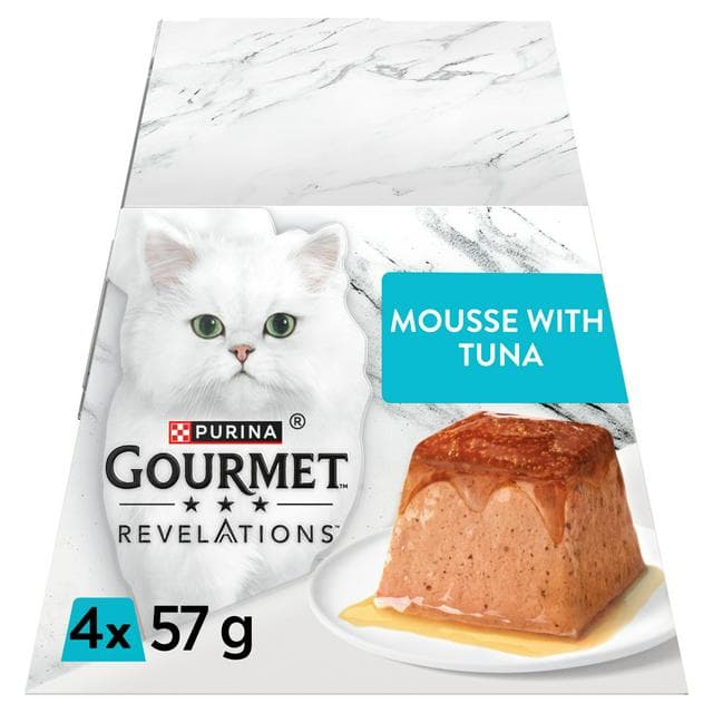 Gourmet Revelations Mousse Tuna Wet Cat Food 4 x 57g - gallery image 1