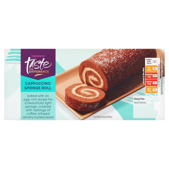 Sainsbury's 235g Cappuccino Sponge Roll, Taste the Difference - gallery image 1
