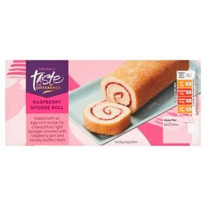 Sainsbury's Raspberry Swiss Roll Cake, Taste the Difference 268g